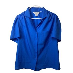Vintage BELTON Women's 38 (M) Short sleeve collared button down